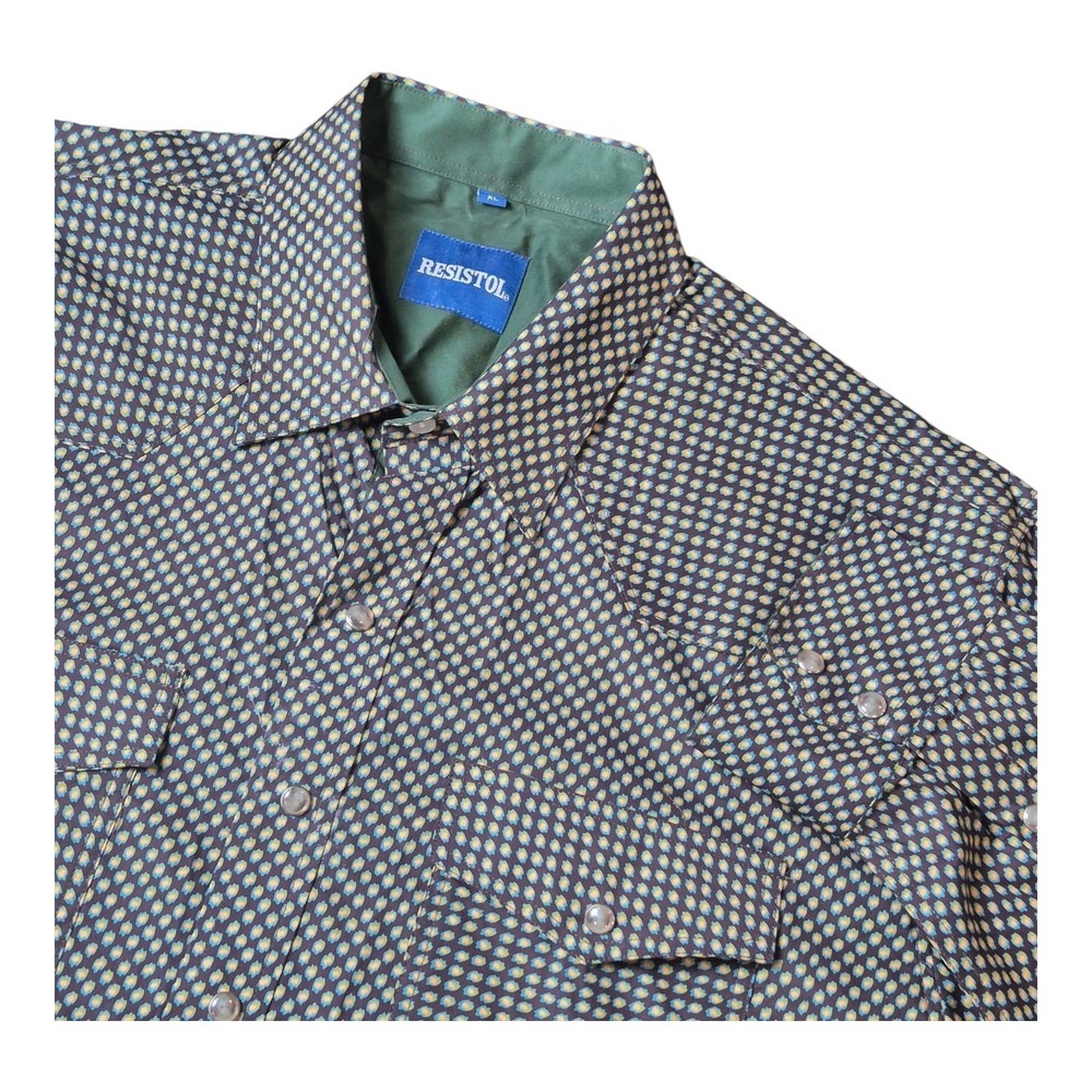 Resistol Long Sleeve Pearl Snap Western Shirt Scallop Cuff Cowboy‎ EUC Men's XL